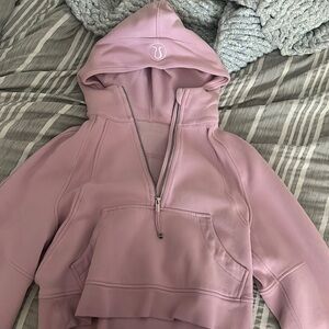 PINK LULULEMON HALF ZIP SCUBA